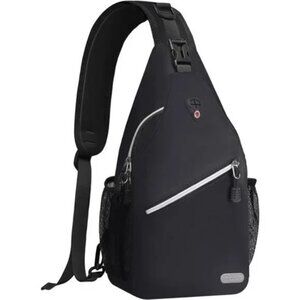 Mosiso Canvas Sling Bag Backpack Travel Hiking Outdoor Sport Daypack Bag